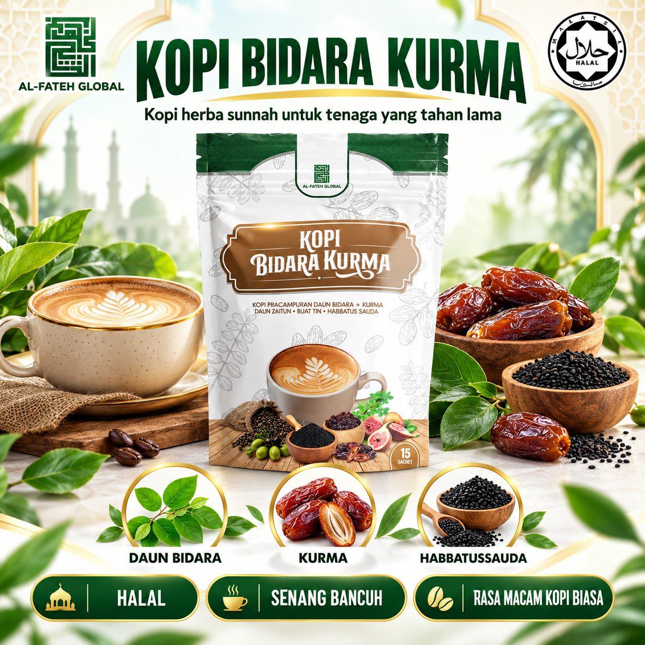 Kopi Bidara Kurma dan 3 bahan